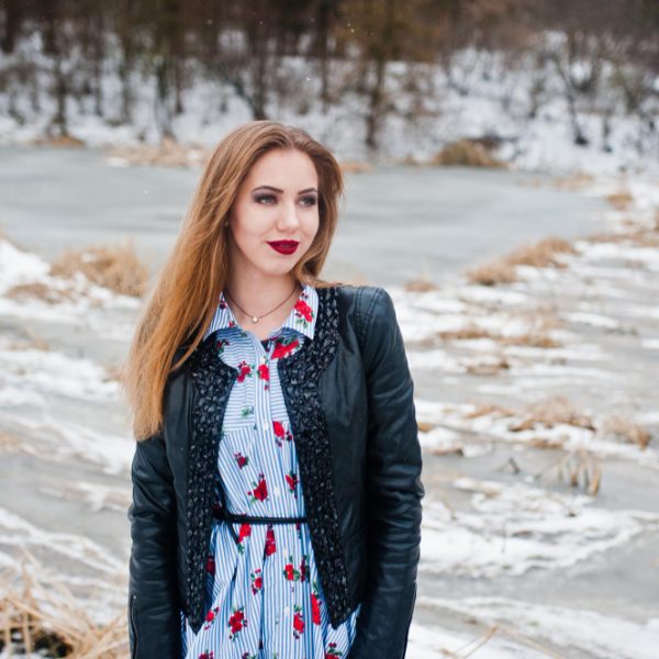 stylish-girl-leather-jacket-winter-day-against-frozen-lake